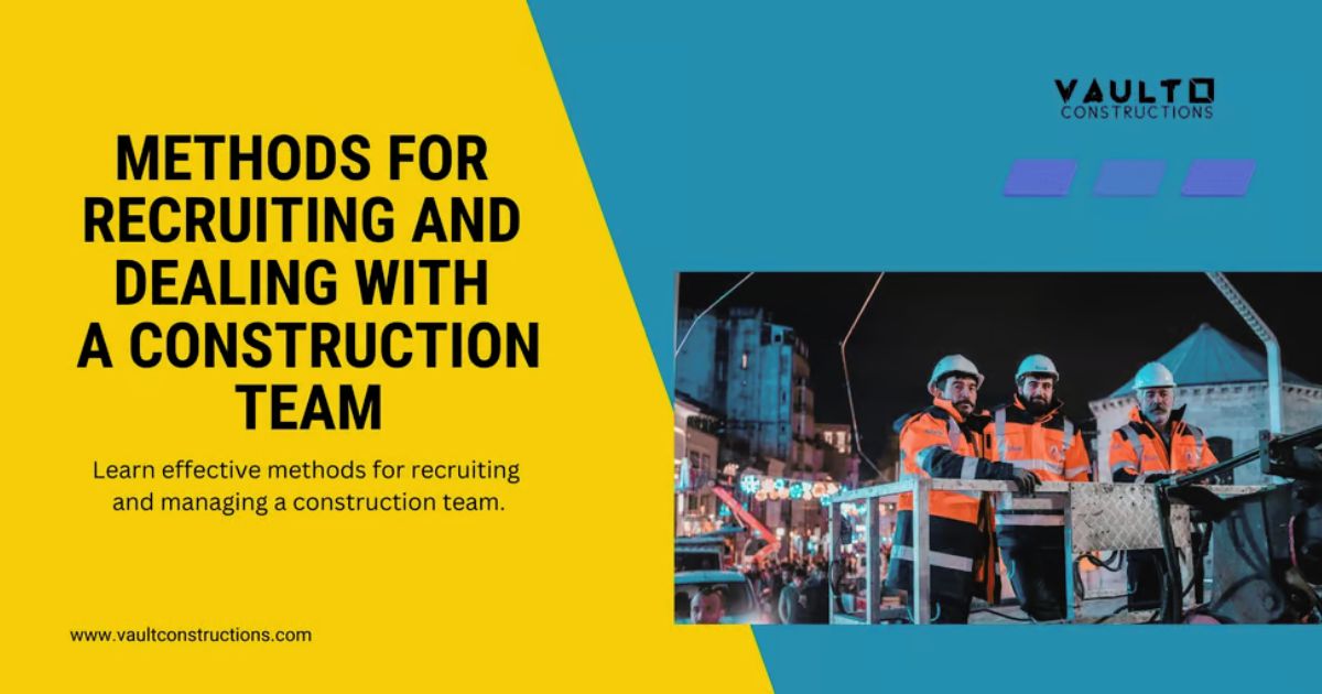 Methods for Recruiting and Dealing with a Construction Team