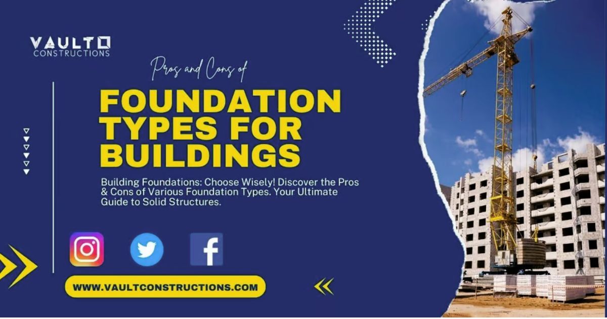 Foundation Types for Buildings Building serious areas of strength for a steady groundwork is essential for any development project. The kind of establishment picked can extraordinarily influence the general toughness and life span of the construction. In this article, we will investigate different foundation types generally utilized in development and examine their separate upsides and downsides. Foundation Types for Buildings: Introduction While leaving on a development project, picking the right groundwork is a basic choice that can influence the structure's primary honesty for quite a long time. Different establishment types enjoy their exceptional benefits and inconveniences, and understanding them is fundamental for pursuing an educated decision. Figuring out the Significance of a Strong Groundwork A structure's establishment is liable for sending the heaviness of the design to the ground beneath. It fills in as the base on which the whole structure rests, giving steadiness and forestalling settlement or breakdown. A strong groundwork guarantees the security and solidness of the design, making it an essential part of development. Kinds of Foundations There are two essential classifications of Foundations: shallow Foundations and profound Foundations. Shallow Foundations Strip Foundations Pad Foundations Mat Foundations (Raft Foundations) Slab-on-Grade Foundations Deep Foundations Pile Foundations Driven Piles Bored Piles Pier Foundations Caisson Piers Spread Footing Piers Combined Foundations Strip and Raft Combination Pile and Mat Combination Specialized Foundations Retaining Wall Foundations Floating Foundations (used in areas with unstable soil) Sloped or Stepped Foundations (for sloping terrain) Piled Raft Foundations (combination of piles and raft) Sustainable Foundations Green Foundations (using eco-friendly materials and techniques) Geothermal Foundations (utilizing geothermal energy for heating/cooling) Foundation Planting (incorporating vegetation for insulation) Shallow Foundations Shallow Foundations are commonly utilized when the upper layer of the dirt is areas of strength for adequately support the construction's heap. A few normal kinds of shallow Foundations are: Strip Foundations Strip Foundations are long and limited footings that convey the structure's heap along the length of the wall. They are usually utilized for load-bearing walls in private and little business structures. Pros: • Savvy for little to medium-sized structures. • Reasonable for stable soil conditions. Cons: • Restricted load-bearing limit. • Not great for regions with feeble or variable soil. Cushion Foundations Cushion Foundations are individual, disconnected footings that help single segments or point loads. They are usually utilized in structures with weighty, concentrated loads, like points of support or segments. Experts: • Appropriate for lopsided or slanting locales. • Simple to develop. Cons: • Not reasonable for weighty, consistently disseminated loads. • May require more removal work. Pontoon Foundations Pontoon Foundations, otherwise called mat Foundations, cover the whole structure impression and disseminate the heap over a huge region. They are great for structures on powerless or variable soil. Aces: • Magnificent burden conveyance capacities. • Lessens differential settlement. Cons: • Higher introductory development costs. • Testing to develop in regions with high water tables. Profound Foundations Profound Foundations are utilized when the upper soil layer can't uphold the design's endlessly load move is expected to more profound, more grounded soil layers. A few normal kinds of profound Foundations include: Heap Foundations Heap Foundations comprise of vertical segments crashed into the ground to move the heap to a more profound, more steady soil layer. They are regularly utilized in tall designs and regions with powerless upper soil layers. Experts: • High burden bearing limit. • Appropriate for different soil conditions. Cons: • More mind boggling and tedious establishment. • Higher material and work costs. Dock Foundations Wharf Foundations are like heap Foundations however are developed utilizing barrel shaped substantial sections rather than heaps. They are in many cases utilized in span development and raised structures. Experts: • Can be utilized for both land and marine designs. • Gives sidelong steadiness. Cons: • Requires precise situating and arrangement. • More costly than shallow Foundations. Caisson Foundations Caisson Foundations include sinking enormous watertight loads into the ground and afterward filling them with cement to make an establishment. They are usually utilized in regions with high water tables or while developing extensions and dams. Experts: • Reasonable for development in waterlogged regions. • Can be utilized for profound and weighty designs. Cons: • Requires particular hardware and mastery. • Exorbitant and tedious. Read Also: Construction Foundation Types Overview Advantages and disadvantages of Shallow Foundations Strip Foundations Pros: • Affordable for little designs. • Quicker development. Cons: • Restricted load-bearing limit. • Helpless against differential settlement. Cushion Foundations Experts: • Reasonable for point loads. • Adaptable for different segment positions. Cons: • Not great for weighty uniform burdens. • Likely differential settlement. Pontoon Foundations Pros: • Magnificent burden circulation. • Diminished differential settlement. Cons: • High introductory expense. • Intricacy in regions with high water tables. Advantages and disadvantages of Profound Foundations Heap Foundations Pros: • High burden bearing limit. • Adaptable for various soil conditions. Cons: • More perplexing establishment process. • Greater expenses. Wharf Foundations Pros: • Gives parallel soundness. • Reasonable for land and marine designs. Cons: • Requires exact situating. • Costlier than shallow Foundations. Caisson Foundations Masters: • Ideal for waterlogged regions. • Reasonable for profound and weighty designs. Cons: • Requires particular gear. • Costly and tedious. Factors Influencing Establishment Decision A few variables impact the decision of starting point for a structure: Soil Conditions The dirt's solidarity and security assume a vital part in deciding the suitable establishment type. Building Type and Burden The size, weight, and reason for the structure impact the kind of establishment required. Financial plan and Time Requirements Monetary contemplations and development timetables influence establishment decisions. In Summary Picking the right groundwork type is a basic choice in development. Every establishment type has its upsides and downsides, and manufacturers should cautiously think about different variables prior to settling on a decision. The right groundwork guarantees the life span and steadiness of the structure, giving areas of strength for a to the design. FAQs Q: What is the reason for a structure establishment? A: The establishment gives security and sends the structure's weight to the ground. Q: What are shallow Foundations? A: Shallow Foundations are utilized when the upper soil layer is sufficiently able to help the structure's heap. Q: What are profound Foundations? A: Profound Foundations are utilized when the upper soil layer is frail and burden move to more profound layers is required. Q: Which establishment type is appropriate for waterlogged regions? A: Caisson Foundations are great for development in waterlogged regions. Q: What elements impact establishment decision? A: Dirt circumstances, building type, burden, spending plan, and time imperatives are pivotal elements in establishment determination.