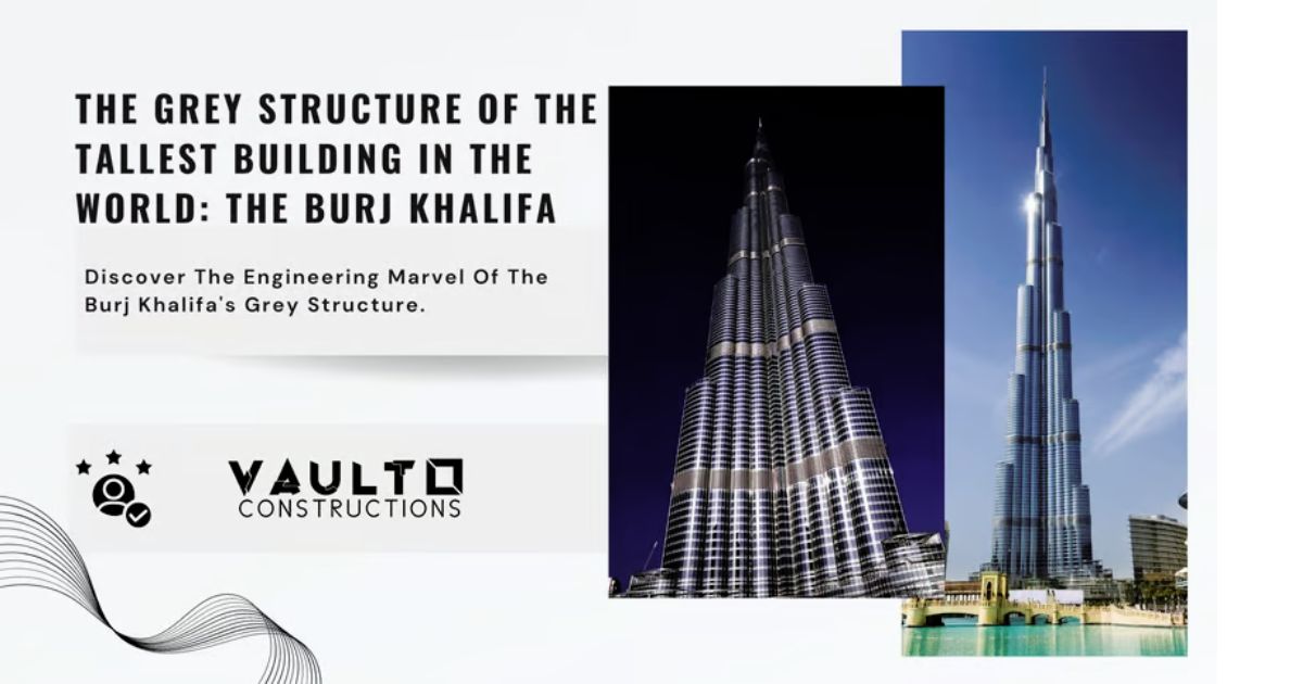 The Grey Structure Of The Tallest Building In The World: The Burj Khalifa