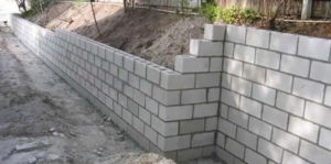 Building a Cinder Block Retaining Wall